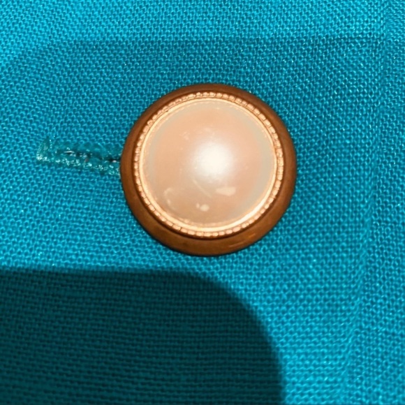 VINTAGE SL Fashions 2-piece skirt suit SET teal turquoise lace blazer 70s 80s - Picture 4 of 16